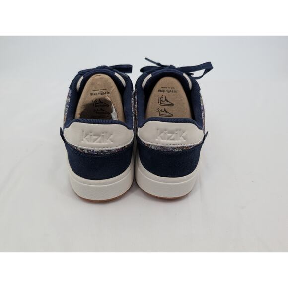 NWOT Kizik Prague Canvas Hands Free Sneaker Navy Floral Women's 7 Men's 5.5 - Picture 7 of 8
